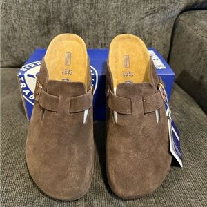 Birkenstock Unisex Mocha Suede Loafers US MENS 8 WOMENS 11